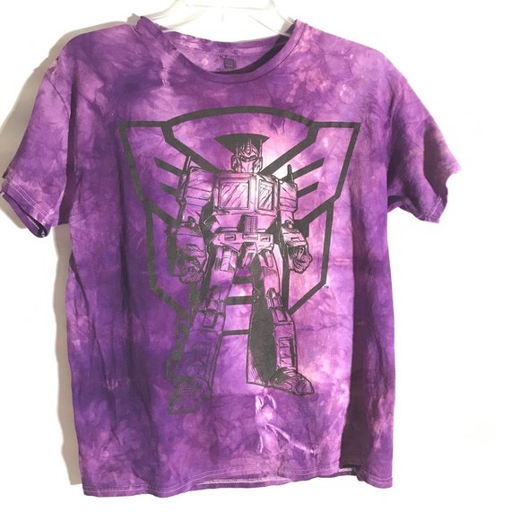 Anime Tops - Transformers Custom T Shirt Woman Purple Tie Dye